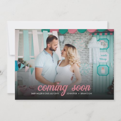 Girl Pregnancy announcement Retro fancy