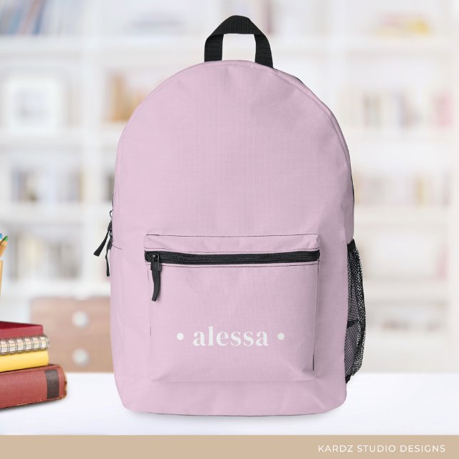 Girl Pretty Blush Pink Personalized Backpack (Creator Uploaded)