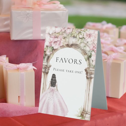 Girl princess dress party favor sign