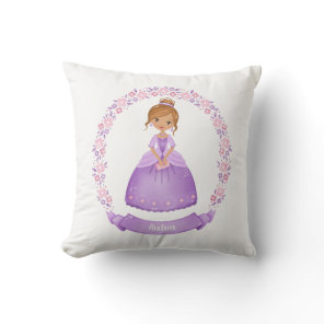 Girl Princess Throw Pillow
