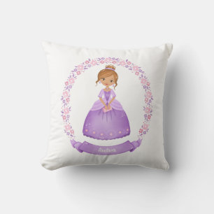 Girl Princess Throw Pillow