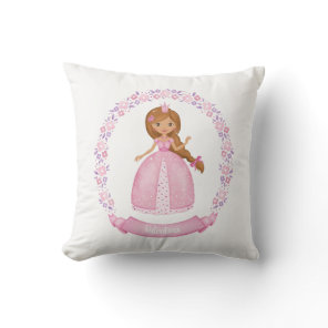 Girl Princess Throw Pillow