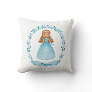 Girl Princess Throw Pillow