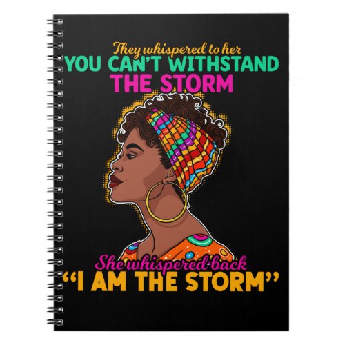 Girl Proud Black African American Heritage Notebook