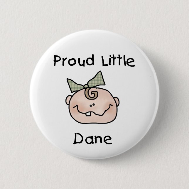 Girl Proud Danish Baby Pinback Button (Front)