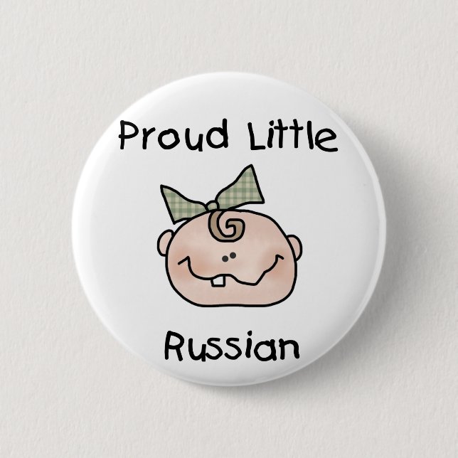 Girl Proud Little Russian Button (Front)