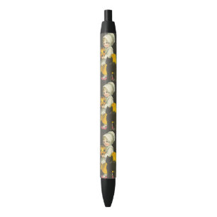 Girl Pumpkin Black Cat Vintage Halloween Pen