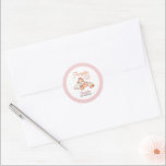 Girl Pumpkin Patch Bows Birthday Party Classic Round Sticker<br><div class="desc">These charming pumpkin patch birthday party round stickers offer a delightful mix of orange,  white and pink pumpkins,  adorned with sweet little bows. These girly pumpkin stickers are perfect for a young girl's fall birthday invitation envelope.</div>
