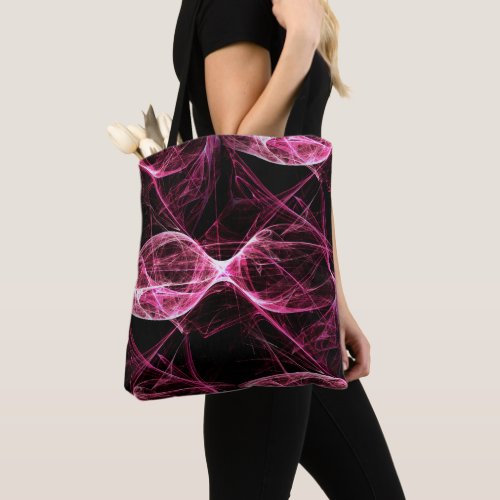 Girl Punk Rock Pink Energy Waves Tote Bag