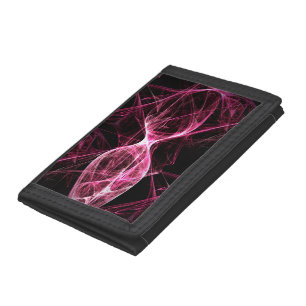 Girl Punk Rock Pink Energy Waves Tri-fold Wallet