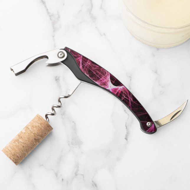 Girl Punk Rock Pink Energy Waves Waiter's Corkscrew (Front)