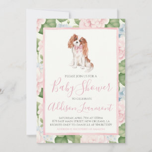 Girl Puppy Dog Baby Shower Invitation
