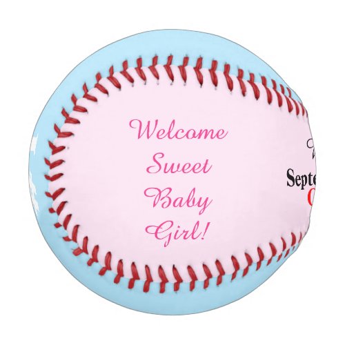 Girl Quadruplet Birth Stats Pink Blue Baseball