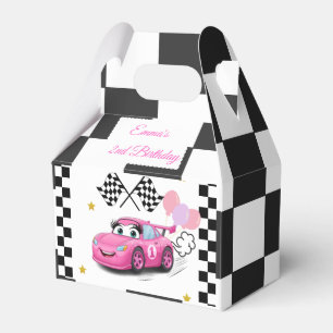 Girl Racing Birthday Fast One & Two Fast Favor Boxes