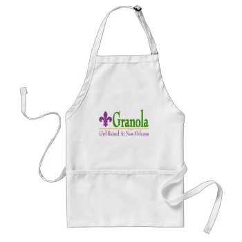 Girl Raised In Nola Adult Apron by figstreetstudio at Zazzle