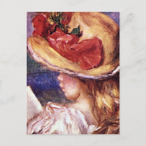 Girl Reading2 by Pierre Renoir Postcard