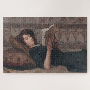 Girl Reading a Book (Reclining on a Divan) Jigsaw Puzzle