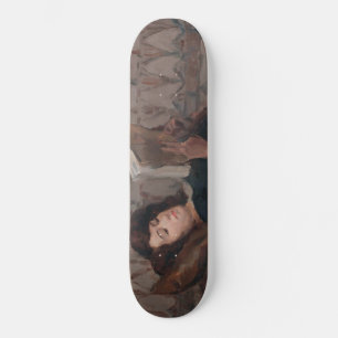 Girl Reading a Book (Reclining on a Divan) Skateboard