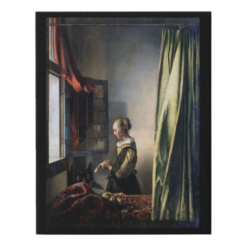Girl Reading a Letter at an Open Window Vermeer Faux Canvas Print