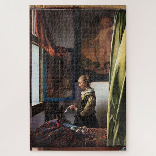 Girl Reading a Letter at an Open Window Vermeer Jigsaw Puzzle