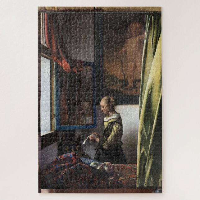 Girl Reading a Letter at an Open Window, Vermeer Jigsaw Puzzle (Vertical)