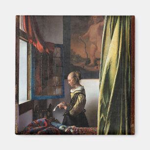 Girl Reading a Letter at an Open Window, Vermeer Magnet