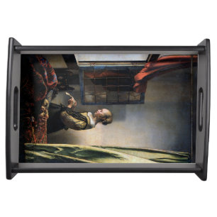 Girl Reading a Letter at an Open Window, Vermeer Serving Tray