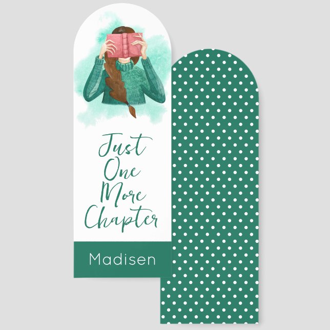 Girl Reading Book Bookmark (Front & Back)