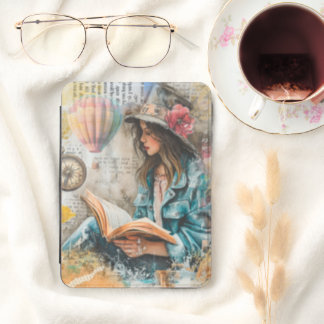 Girl Reading Collage Kindle Cover
