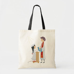Girl Receiving Communion Tote Bag