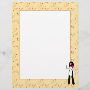 Girl Recipe Pages Illustrated