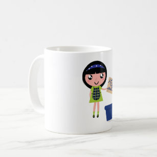 Girl Recycling Cardboard Coffee Mug