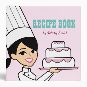 Girl Retro Bakery Illustrated Recipe Binder