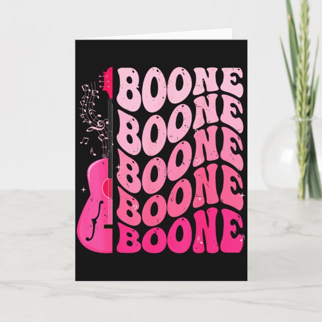 Girl Retro Boone Groovy Flower First Name D 80's  Card (Front)