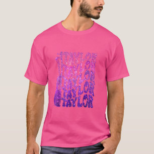 Girl Retro Taylor First Name Personalized Birthday T-Shirt