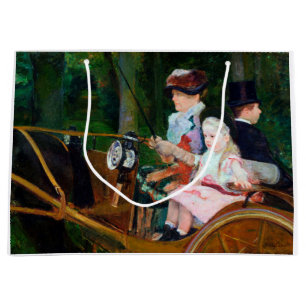 Girl Riding a Carriage, Mary Cassatt Large Gift Bag