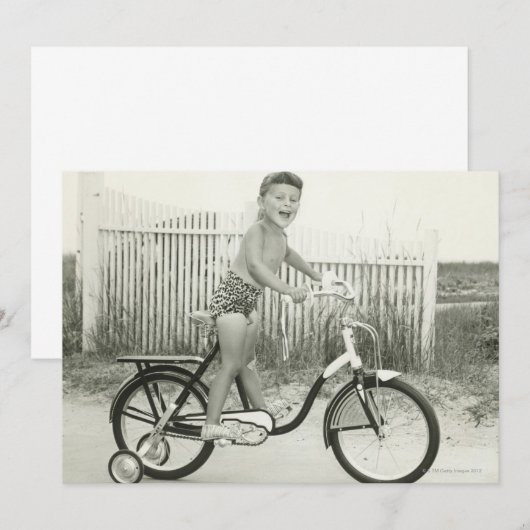 Girl Riding Bicycle (Front/Back)