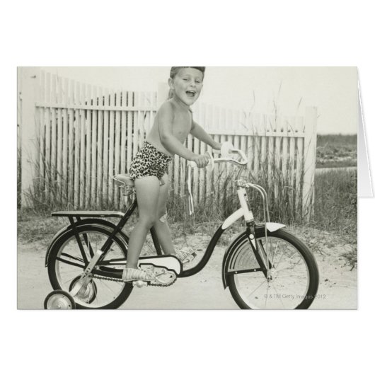 Girl Riding Bicycle (Front Horizontal)