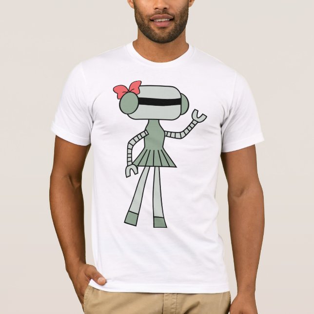 Girl Robot Mens T-Shirt (Front)