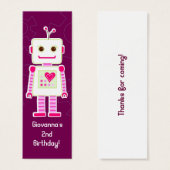 Girl Robot Thank You Gift Tags (Front & Back)