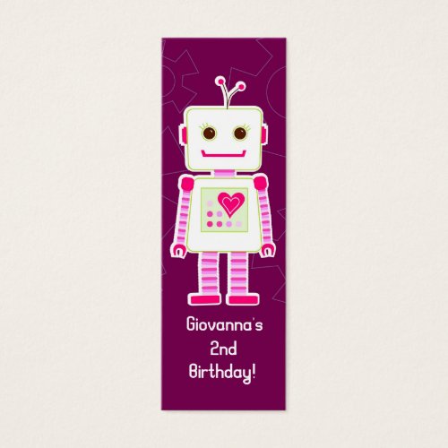 Girl Robot Thank You Gift Tags