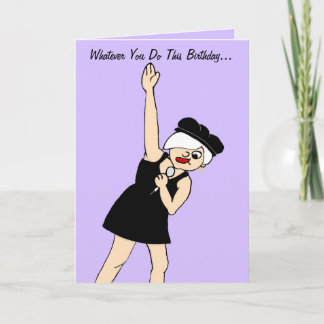 Girl Rock Star Birthday Card