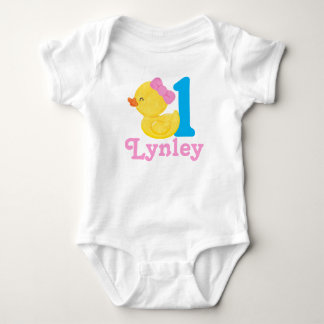 Girl Rubber Duck Personalized Birthday Bodysuit