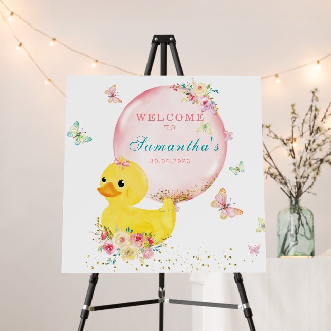  Girl Rubber Duck  Welcome  Template Foam Board (In Situ (Stand))