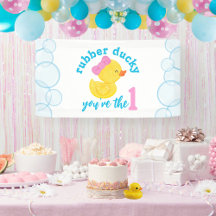 Girl Rubber Ducky 1st Birthday Party