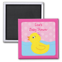 Girl Rubber Ducky Duck Party Favor Magnets
