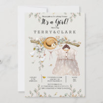 Girl Rustic Farm Country Baby Shower Invitation