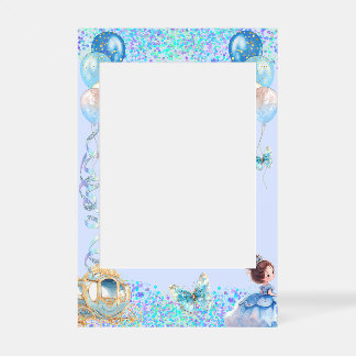 Girl’s Blue Princess Party Selfie Photo Prop Frame