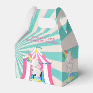 Girl’s Circus Theme Birthday Party Custom Favor Boxes