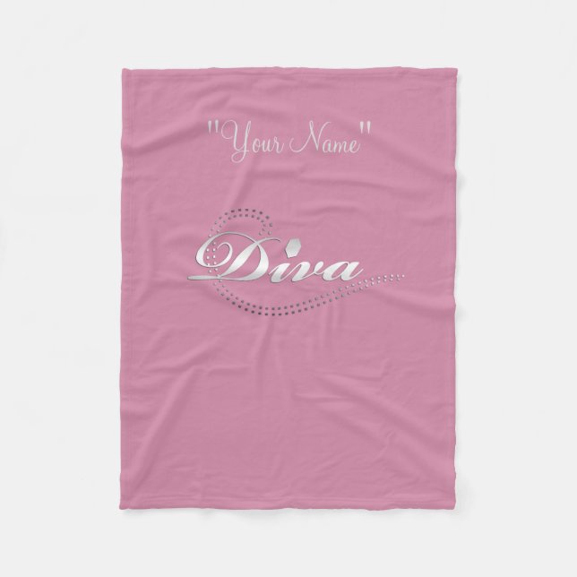 Girl’s “Diva in Training” Fleece Blanket (Front)